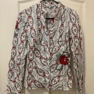 Romper button up long sleeve